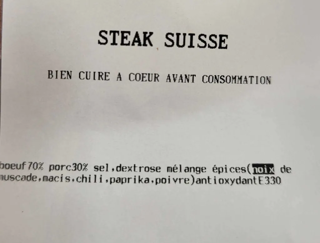 Steak suisse